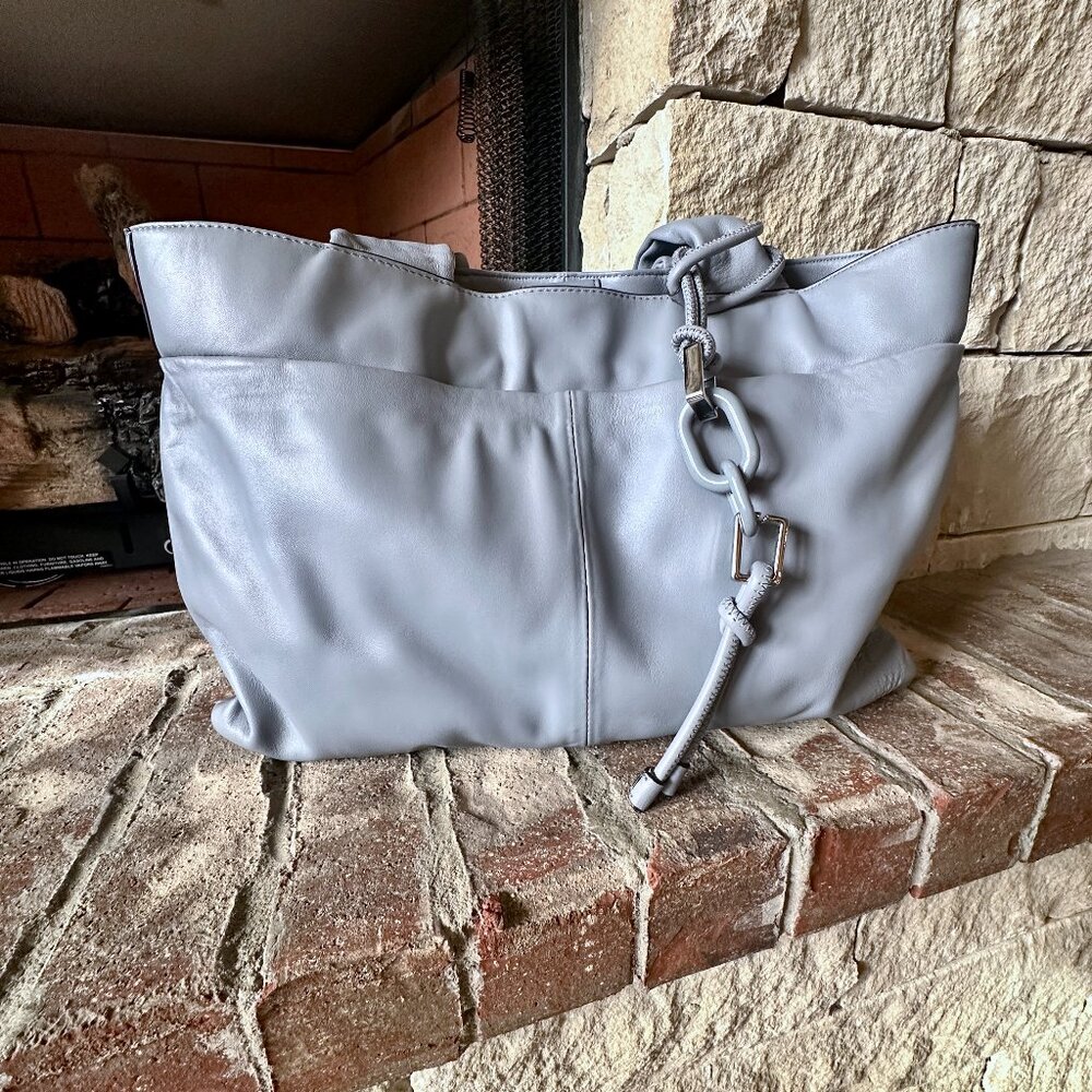 Vince Camuto Smooth Leather Tote - Brant ~ Good Grey